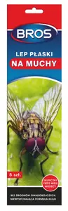 Flat Fly Paper Strips BROS 5 pcs – Lep płaski 5szt. 106 adhesive insect trap