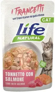 Влажный корм для кошек пауч Life Pet Care LIFE CAT 55 г — кусочки с тунцом и лососем