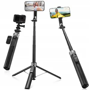 Selfie nūja K&F modelis SB11162 — teleskopiskais statīvs 180 cm ar MagSafe saderīgu magnētisko stiprinājumu un bezvadu pulti
