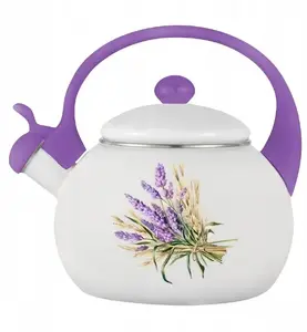 Non-electric Enamel Kettle 2.2 L Lavender — No name ODEL-CZ-060-27