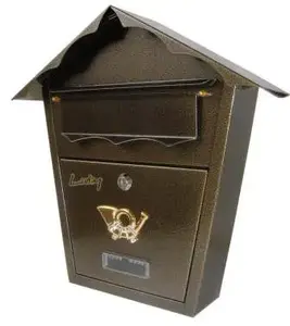 Mailbox No name SKL SD2 816 — gold-antique finish, wall-mounted postal box
