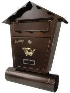 Mailbox copper-antique with newspaper tube, No name SKL SD2T 847