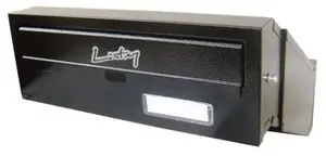 No name built-in mailbox SKL SM 922, recessed installation, black finish