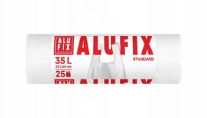 Trash bags Alufix with handles HDPE 35 L 25 pcs white