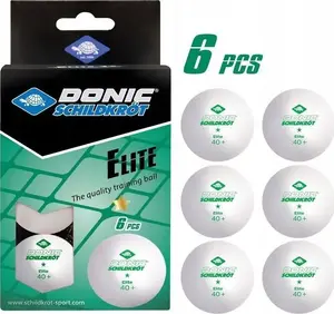 Galda tenisa bumbiņas Donic Elite Poly 40+ 6 gab. — Donic 608511, oranža/balta
