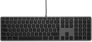 Keyboard LMP USB numeric KB-3421 — 110 keys, 2× USB, aluminum, Windows, space gray (French layout)