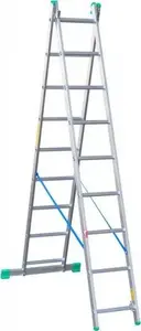 Kāpnes Drabex alumīnija 2-sekciju 421 cm, 9+9 pakāpieni