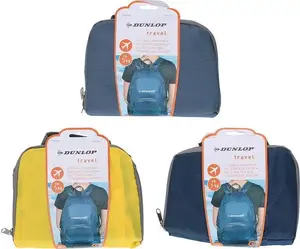Folding Raincoat Backpack Cover DUNLOP (yellow) — compact foldable protection
