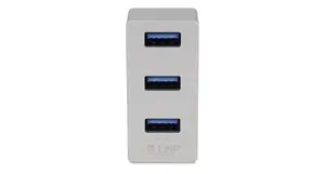 USB graphics adapter LMP 23794, USB 2.0/3.2 Gen 2, Type-A female, aluminium housing, silver, 25×20×54 mm