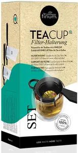 Tea filter bags Finum rectangular black, 60 pcs, paper box