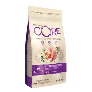 Sausais kaķēnu barības Caniwild Wellness CORE Kitten Original — tītars un vistas, 1,75 kg