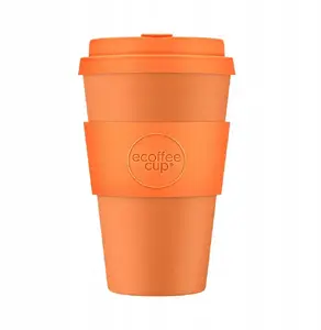 Ceļojuma krūze Ecoffee cup Alhambra 400 ml — daudzreiz lietojama ņemšanai līdzi, oranža
