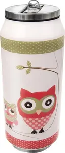 Travel mug ORION Kubek termiczny Puszka Sowa 0.4L white – 0.4 L insulated drink container