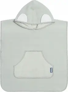 Bath Poncho Sensillo PONCZO KĄPIELOWE - gray, hooded baby bathrobe/poncho