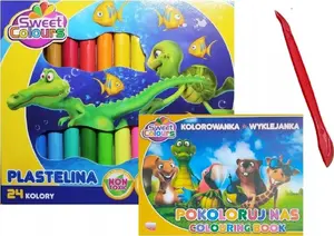 Modeling Clay Set NARA — 24 Colors with A5 Glue Sheet (10 Pieces)