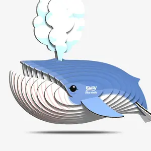 3D Puzzle Fat Brain Toys Eugy Blue Whale — 25 pieces, 53×92 mm, age 6+