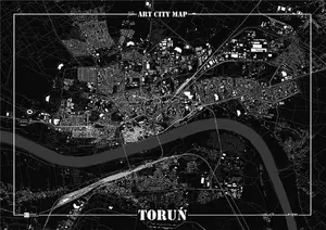 Decorative Poster ART MAP — Toruń (Art-Map Plakat dekoracyjny - Toruń)