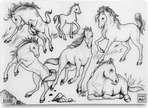 Floor Mat VidaXL Funny Mat STRIGO transparent horse design