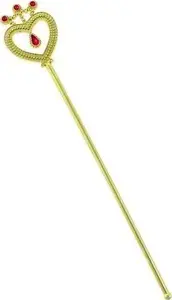 Wand GoDan 37 cm with Ruby Accent for Princess – gold finish, 1 pc, universal