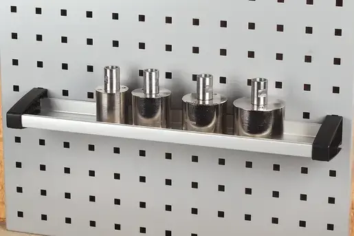 Wolfcraft 1 pegboard tray — alumīnijs 405×95×60 mm Photo 3