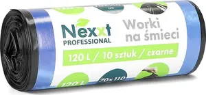 Trash Bags NEXXT 120 L LDPE Black, Pack of 10