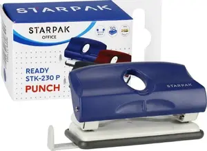 Дырокол STARPAK STK DZI14 — диаметр 0,8 мм, вместимость 80 листов, металлический корпус