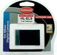 Battery pack hahnel for Nikon HL-EL9A compatible replacement