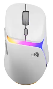 Glorious Gaming Model D3 Wireless gaming mouse, right‑hand, 30,000 DPI, 69 g, 8K polling, swappable InfinitePlay battery, 6 buttons, RGB (white)