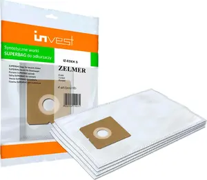 Vacuum Cleaner Dust Bag Invest SAFBAG for Zelmer Edek/Tadek/Radek models, paper microfilter, single-use