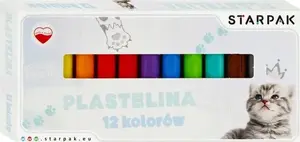 Пластилин STARPAK PLASTELINA 12 цветов — набор Cuties Cats, упаковка STK PLA130