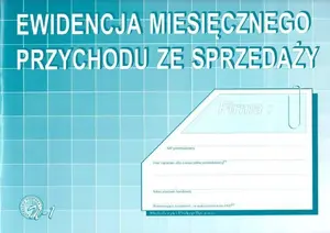 Michalczyk & Prokop monthly revenue record book for sales N-1 (paper register, accounting journal)