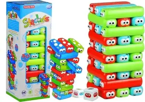 Block Stacking Game Lean Sport Jenga Tower with Bug Pieces MZ1226