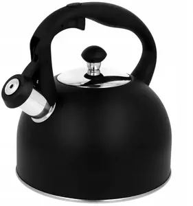 Stovetop Whistling Kettle Brunbeste BB-2362, Steel, 2.5 L, Matte Black, Suitable for Gas and Induction