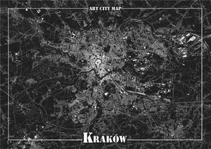 Decorative Poster ART MAP — Kraków (Art-Map Plakat dekoracyjny)