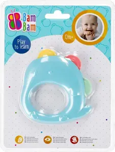 Rattle toy Bambam Elephant Pastel – baby hand rattle, lightweight plastic