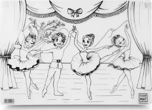 Floor Mat VidaXL Mata transparentna Tancerze Funny Mat STRIGO – clear decorative entrance mat