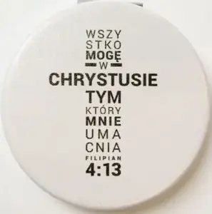Makeup mirror Szaron model 371280 pocket mirror with religious inscription