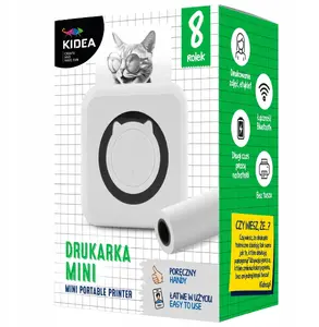 Termālais Bluetooth kvītīšu/uzlīmju printeris Derform Kidea B (kompakts 14×10×5 cm)
