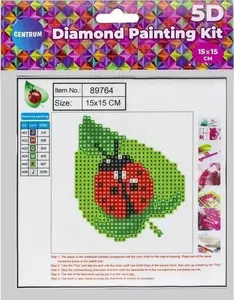 Diamond mosaic kit Norimpex model 89764 — 5D ladybug design, 15×15 cm