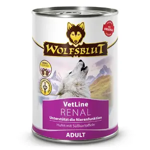Влажный корм для собак Wolfsblut VetLine Renal с курицей и сладким картофелем — взрослым, 395 г (консерва)