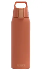 Dzeršanas pudele Sigg 6021.20 — nerūsējošais tērauds, 750 ml, pacēlāja vāks, augstums 270 mm, sarkana
