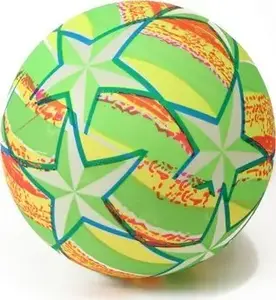 Rubber Ball LEANToys 24 cm — Bright Green with Star Pattern, Model 20368