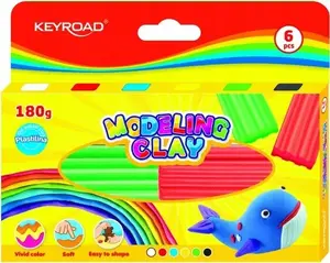 Modeling Clay Set Keyroad Plastelina 6×30 g in Box, Assorted Colors