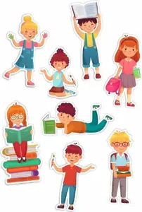 Window decorations double-sided LearnHow - Children's designs, set of 8 (MPN 493085)