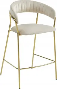 Bāra krēsls LEOBERT BADIA — gaiši brūns (beige) akseles sēdeklis, zelta kājas, model_3867_1-BADIA-CIAX89