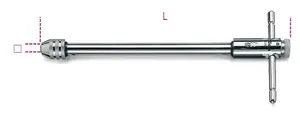 T-handle ratcheting tap wrench Beta Tools M5–M12, 295 mm, model 436L-2