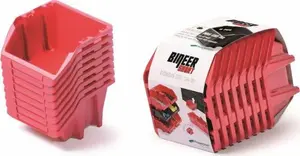 Prosperplast stādiņu paletes KUWETY 8 BINEER SHORT komplekts 10 gab., sarkanas, 206×118×144 mm