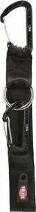 Trixie dog leash with carabiner, black, 30 cm length, 38 mm width, universal