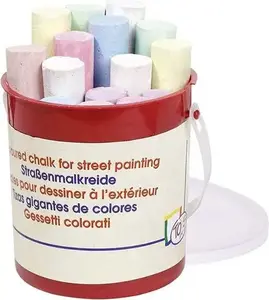 Chalk with Bucket Goki 278590 — children's drawing chalk set in a bucket