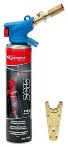 Pāļu lampa Guilbert Express 525 — gāzes darbarīks santehnikai ar 2 uzgaļiem